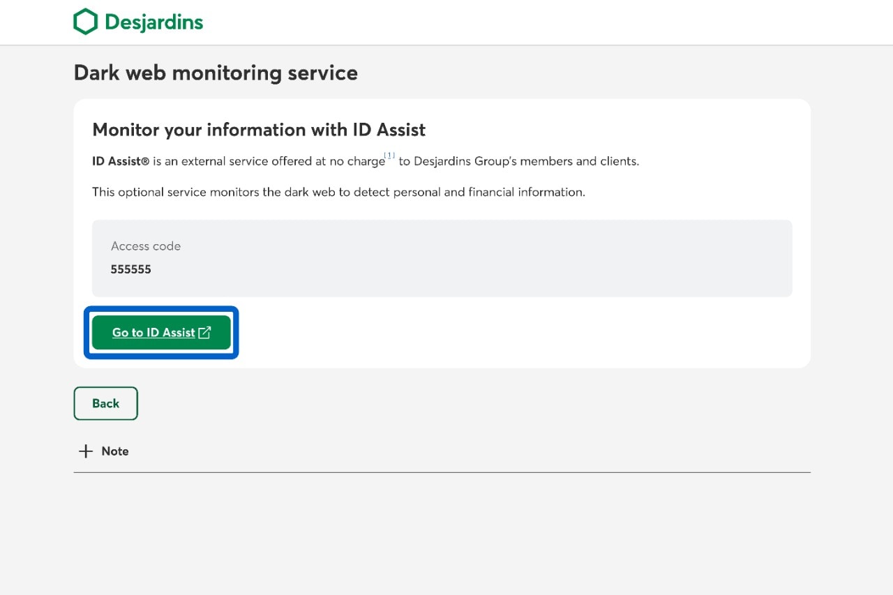 How to Get Your ID Assist Access Code. - Desjardins