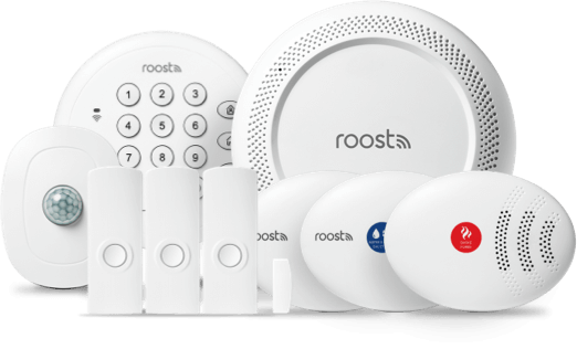 Roost wireless alarm system including 9 devices in total
