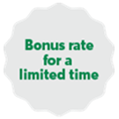 bonus rate for a limited time
