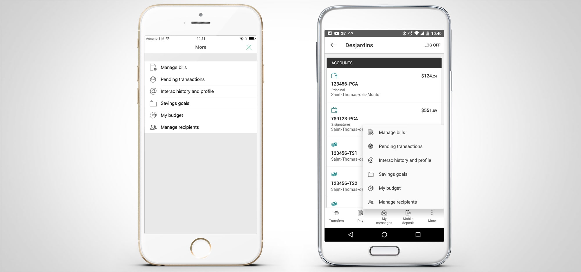 Coming soon! Desjardins mobile services app update