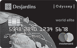 Odyssey World Elite Mastercard credit card  Desjardins