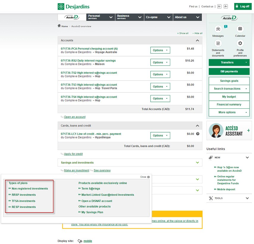 Get a Portfolio or a Desjardins Fund online Desjardins