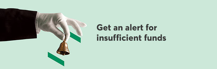 Get an alert for insufficient funds. Learn more about email alerts.