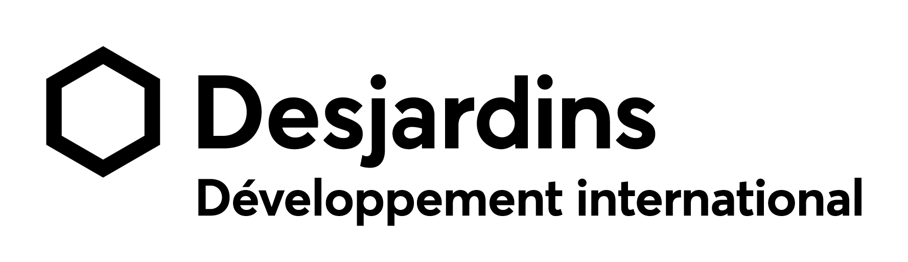Logo Développement international Desjardins – black and white
