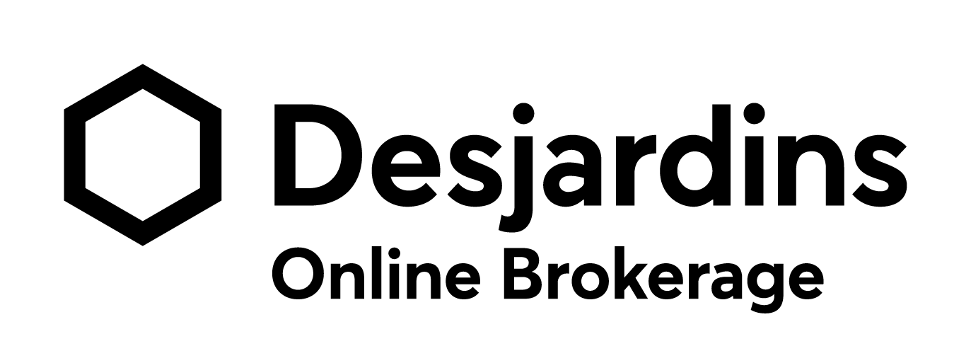 Desjardins Online Brokerage logo – black and white – English